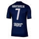 Paris Saint-Germain Khvicha Kvaratskhelia #7 Hjemmedrakt 2025-26 Kortermet